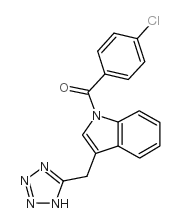(4-chlorophenyl)-[3-(2H-tetrazol-5-ylmethyl)indol-1-yl]methanone Structure