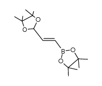 (E)-4,4,5,5-tetramethyl-2-(2-(4,4,5,5-tetramethyl-1,3-dioxolan-2-yl)vinyl)-1,3,2-dioxaborolane结构式