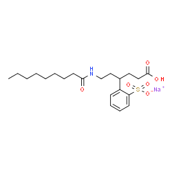 sodium 4-sulfophenyl-6-((1-oxononyl)amino)hexanoate Structure