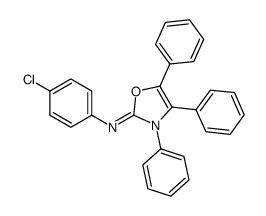 N-(4-chlorophenyl)-3,4,5-triphenyl-1,3-oxazol-2-imine结构式