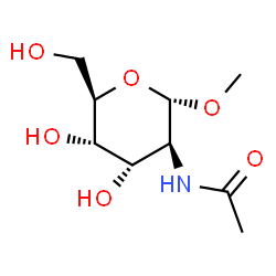 1-O-Methyl-2-acetylamino-2-deoxy-α-D-altropyranose structure