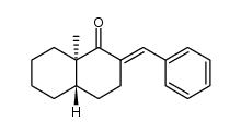 (4aS,8aR,E)-2-benzylidene-8a-methyloctahydronaphthalen-1(2H)-one结构式