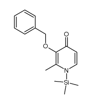 3-(benzyloxy)-2-methyl-1-(trimethylsilyl)pyridin-4(1H)-one结构式