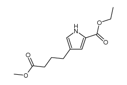 ethyl 4-(3-methoxycarbonylpropyl)pyrrole-2-carboxylate结构式