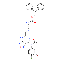 (9H-Fluoren-9-Yl)Methyl N-(2-((4-(4-(3-Bromo-4-Fluorophenyl)-5-Oxo-4,5-Dihydro-1,2,4-Oxadiazol-3-Yl)-1,2,5-Oxadiazol-3-Yl)Amino)Ethyl)Sulfamoylcarbamate structure