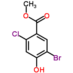 Methyl 5-bromo-2-chloro-4-hydroxybenzoate Structure