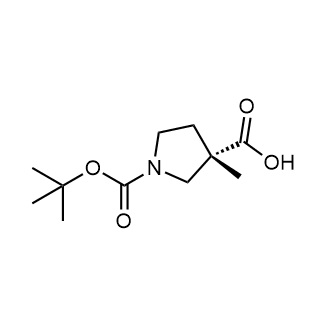 (S)-1-(tert-Butoxycarbonyl)-3-methylpyrrolidine-3-carboxylic acid structure