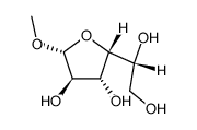 .beta.-D-Glucofuranoside, methyl structure