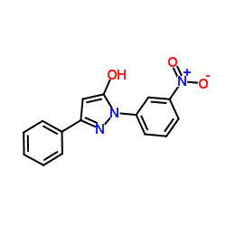 1-(3-Nitrophenyl)-3-phenyl-1H-pyrazol-5-ol结构式