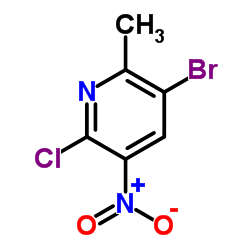 2-氯-3-硝基-5-溴-6-甲基吡啶结构式