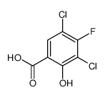 3,5-dichloro-4-fluoro-2-hydroxybenzoic acid Structure