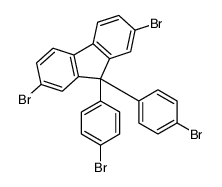 2,7-dibromo-9,9-bis(4-bromophenyl)fluorene结构式