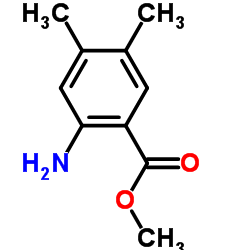 2-氨基-4,5-二甲基苯甲酸甲酯结构式