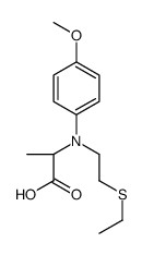 (2S)-2-[N-(2-ethylsulfanylethyl)-4-methoxyanilino]propanoic acid结构式