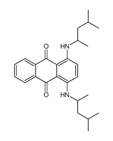 Anthraquinone, 1,4-bis((1,3-dimethylbutyl)amino)- Structure