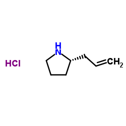(S)-2-烯丙基吡咯烷盐酸盐结构式