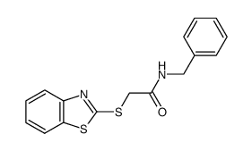2-benzothiazol-2-ylsulfanyl-N-benzyl-acetamide结构式