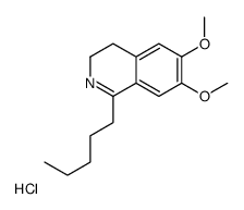 6,7-dimethoxy-1-pentyl-3,4-dihydroisoquinolin-2-ium,chloride结构式
