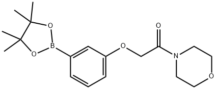 1-(morpholin-4-yl)-2-[3-(4,4,5,5-tetramethyl-1,3,2-dioxaborolan-2-yl)phenoxy]ethan-1-one Structure