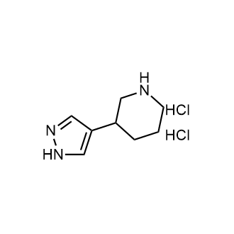 3-(1H-吡唑-4-基)哌啶二盐酸盐结构式