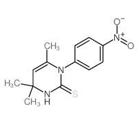 2(1H)-Pyrimidinethione,3,4-dihydro-4,4,6-trimethyl-1-(4-nitrophenyl)- Structure