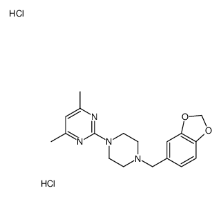 2-[4-(1,3-benzodioxol-5-ylmethyl)piperazin-1-yl]-4,6-dimethylpyrimidine,dihydrochloride结构式