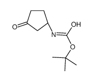 (R)-(3-氧代环戊基)氨基甲酸叔丁酯结构式