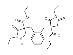 1,2-Bis-[2,2-dicarbethoxy-penten-(4)-yl]-benzol Structure