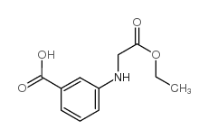 3-[(2-ethoxy-2-oxoethyl)amino]benzoic acid结构式