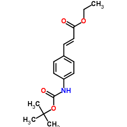 (E)-ETHYL 3-(4-(TERT-BUTOXYCARBONYLAMINO)PHENYL)ACRYLATE结构式
