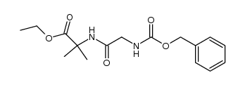 ethyl 2-N-carbobenzyloxyglycylamino-2-methylpropionate Structure