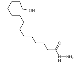 Tetradecanoic acid,14-hydroxy-, hydrazide Structure