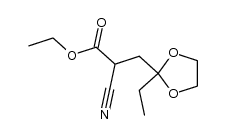 α-cyano-2-ethyl-1,3-dioxolane-2-propanoic acid ethyl ester Structure