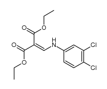 diethyl 2-(((3,4-dichlorophenyl)amino)methylene)malonate Structure