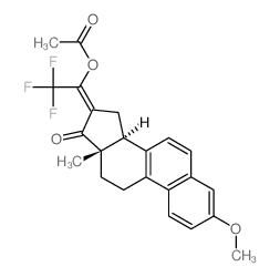 Estra-1,3,5(10),6,8-pentaen-17-one,3-methoxy-16-(2,2,2-trifluoro-1-hydroxyethylidene)-, acetate (7CI,8CI) picture