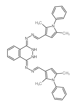 Pyrrole-3-carboxaldehyde,2,5-dimethyl-1-phenyl-, 1,4-phthalazinediyldihydrazone (8CI) Structure