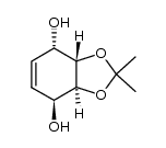 (3S,4S,5S,6S)-3,6-dihydroxy-4,5-(isopropylidenedioxy)-cyclohexene结构式