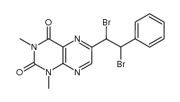 6-(1,2-dibromo-2-phenylethyl)-1,3-dimethylpteridine-2,4(1H,3H)-dione结构式
