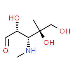 3-Deoxy-4-methyl-3-methylamino-L-arabinose结构式