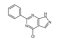 4-chloro-6-phenyl-1H-pyrazolo[3,4-d]pyrimidine Structure