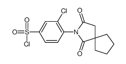3-CHLORO-4-(1,3-DIOXO-2-AZASPIRO[4.4]NON-2-YL)BENZENESULFONYL CHLORIDE Structure
