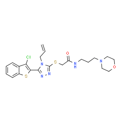 2-{[4-allyl-5-(3-chloro-1-benzothien-2-yl)-4H-1,2,4-triazol-3-yl]sulfanyl}-N-(3-morpholin-4-ylpropyl)acetamide picture