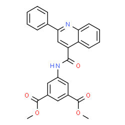 Dimethyl 5-{[(2-phenyl-4-quinolinyl)carbonyl]amino}isophthalate结构式