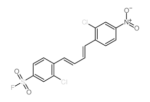 Benzenesulfonylfluoride, 3-chloro-4-[4-(2-chloro-4-nitrophenyl)-1,3-butadien-1-yl]- structure