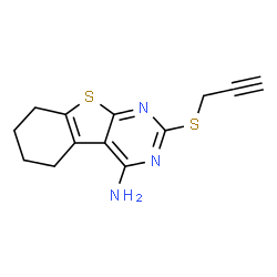 2-(prop-2-ynylsulfanyl)-5,6,7,8-tetrahydro[1]benzothieno[2,3-d]pyrimidin-4-amine Structure