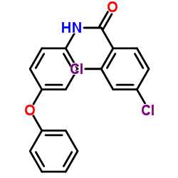 2,4-Dichloro-N-(4-phenoxyphenyl)benzamide结构式