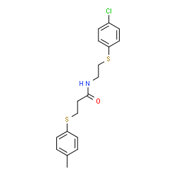 N-(2-[(4-CHLOROPHENYL)SULFANYL]ETHYL)-3-[(4-METHYLPHENYL)SULFANYL]PROPANAMIDE Structure