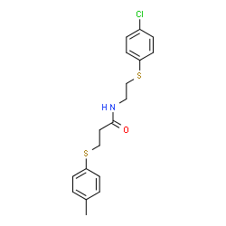 N-(2-[(4-CHLOROPHENYL)SULFANYL]ETHYL)-3-[(4-METHYLPHENYL)SULFANYL]PROPANAMIDE structure