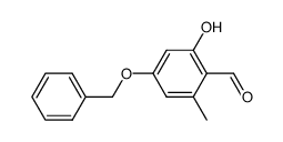 2-Hydroxy-6-methyl-4-(phenylmethoxy)benzaldehyde结构式