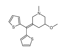 3-(dithiophen-2-ylmethylidene)-5-methoxy-1-methylpiperidine Structure